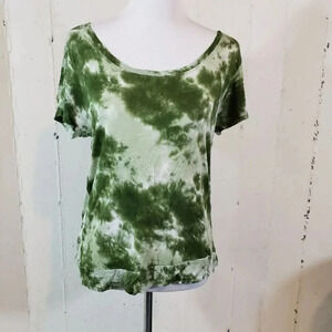 Cappagallo M green/white‎ tiedye top
